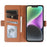 For iPhone 14 Leather Case Wallet Stand TPU + PU Skin-touch Cover - Brown - 2