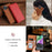 For iPhone 14 Leather Case Wallet Stand TPU + PU Skin-touch Cover - Brown - 4