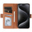 For iPhone 15 Pro Max Leather Case Wallet Stand TPU + PU Skin-touch Cover - Brown - 2