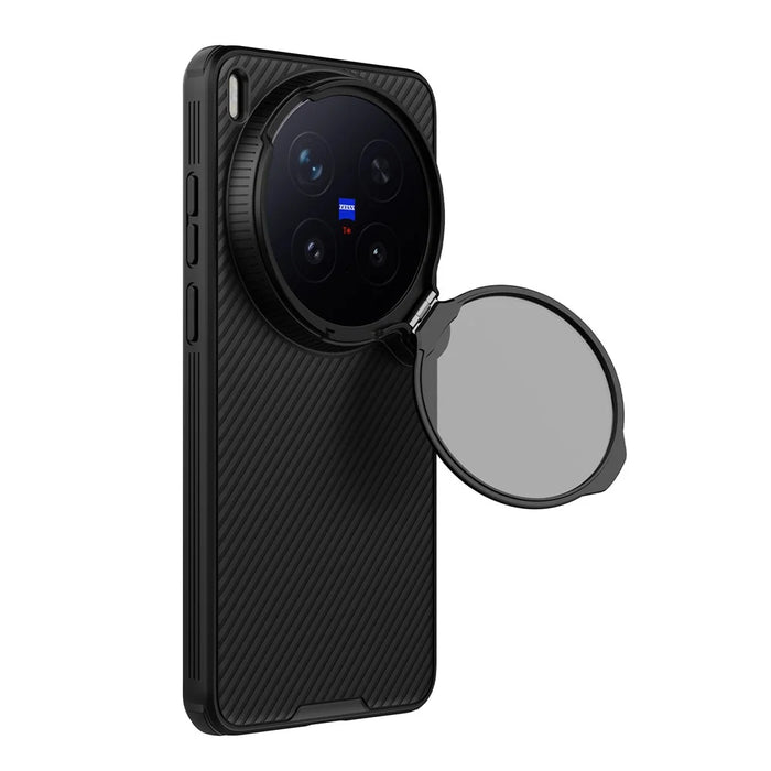 NILLKIN Camshield Prop Magnetic Series for vivo X300 Ultra 5G Case Clear Lens Lid PC TPU Phone Back Cover - Black - 4