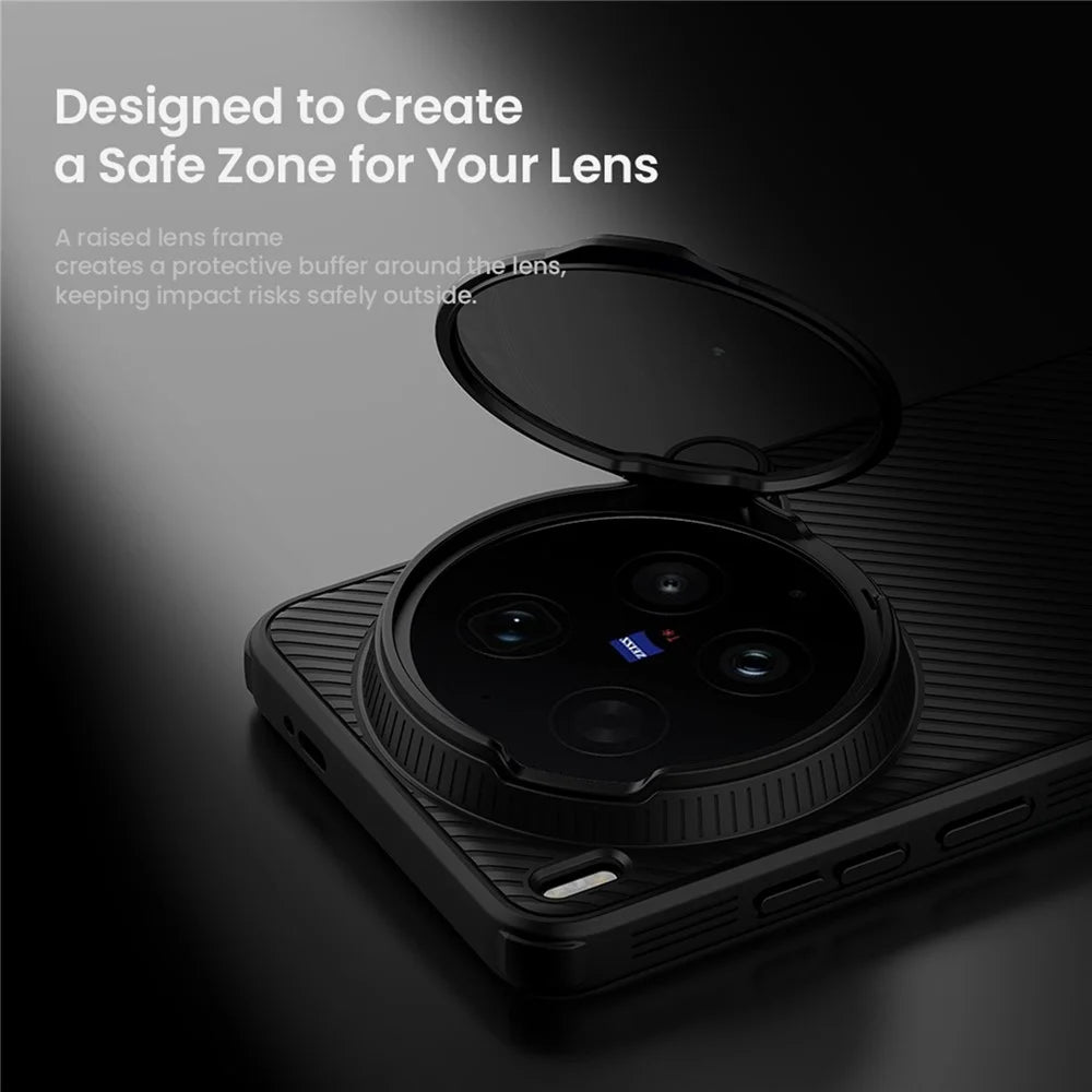 NILLKIN Camshield Prop Magnetic Series for vivo X300 Ultra 5G Case Clear Lens Lid PC TPU Phone Back Cover - Black - 5