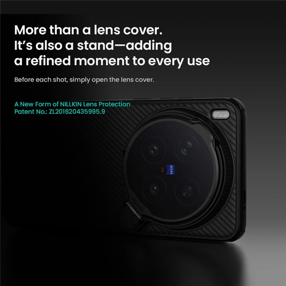 NILLKIN Camshield Prop Magnetic Series for vivo X300 Ultra 5G Case Clear Lens Lid PC TPU Phone Back Cover - Black - 6
