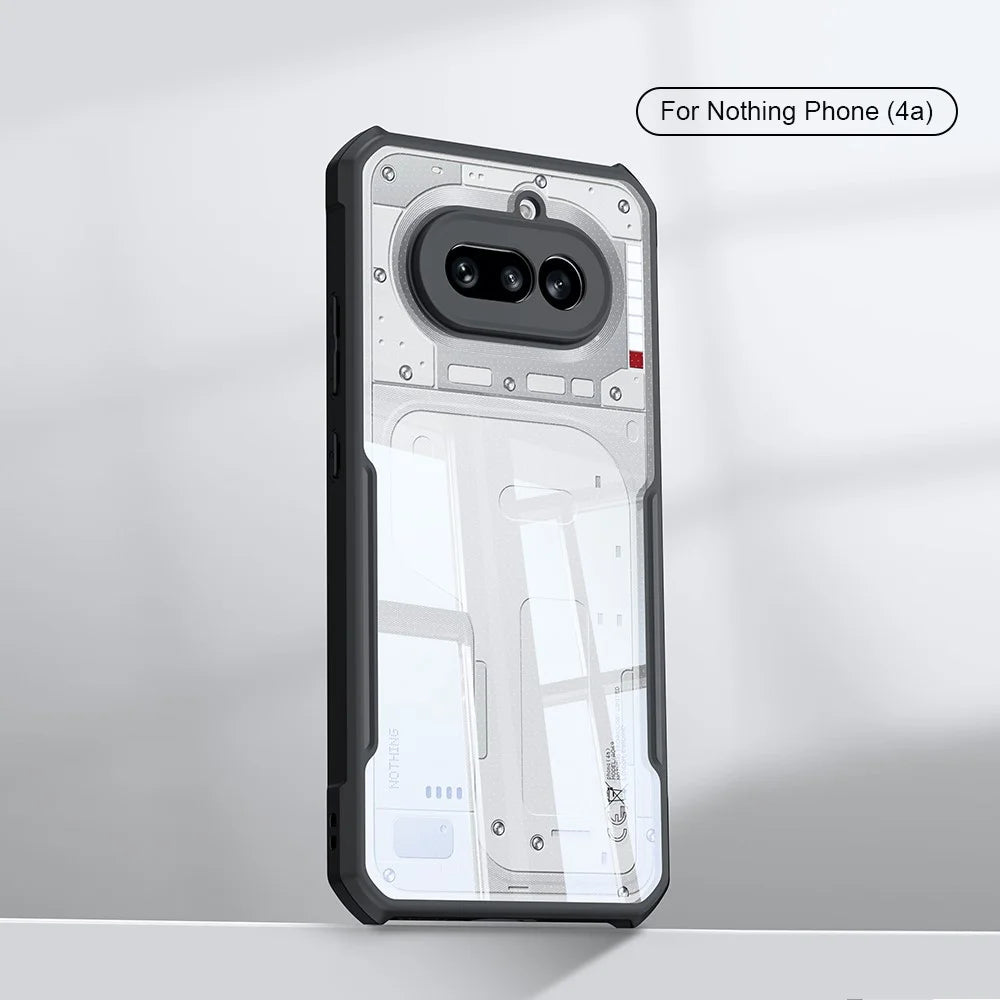 XUNDD For Nothing Phone (4a) Case Dropproof TPU + Acrylic Clear Back Phone Cover - Black - 3