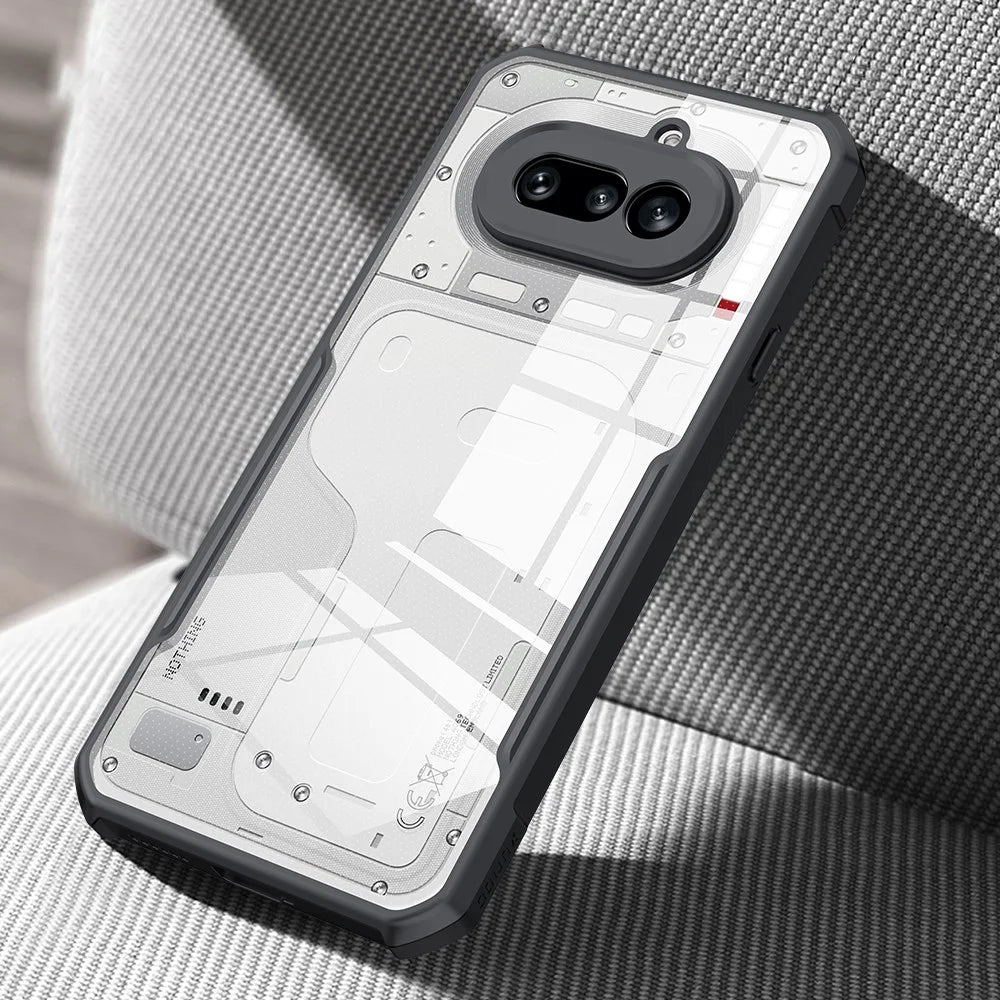 XUNDD For Nothing Phone (4a) Case Dropproof TPU + Acrylic Clear Back Phone Cover - Black - 4