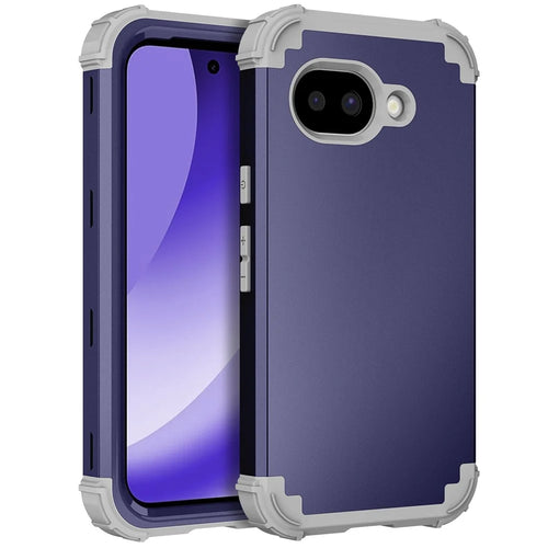 For Google Pixel 10a Case Shockproof PC + TPU Phone Back Cover - Navy Blue - 1