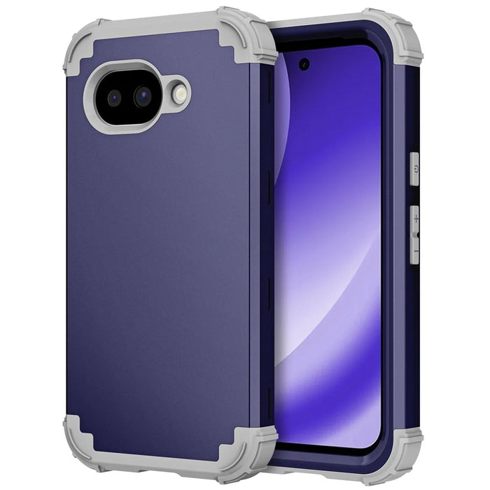 For Google Pixel 10a Case Shockproof PC + TPU Phone Back Cover - Navy Blue - 2