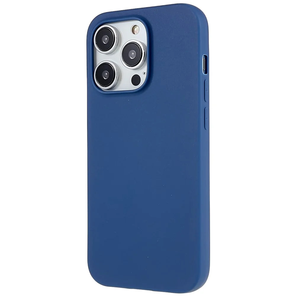 For iPhone 14 Pro Matte Flexible TPU Case Anti-scratch Protective Cell Phone Cover - Sapphire - 2