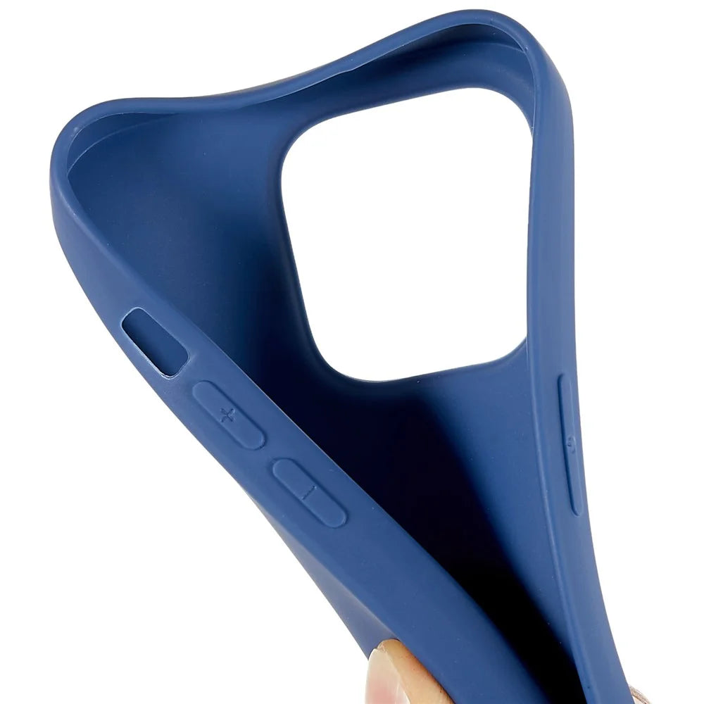 For iPhone 14 Pro Matte Flexible TPU Case Anti-scratch Protective Cell Phone Cover - Sapphire - 4