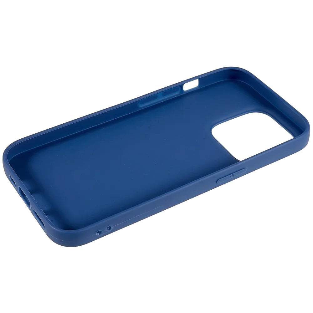 For iPhone 14 Pro Matte Flexible TPU Case Anti-scratch Protective Cell Phone Cover - Sapphire - 6