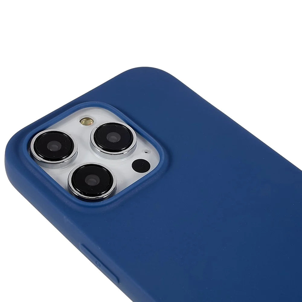 For iPhone 14 Pro Matte Flexible TPU Case Anti-scratch Protective Cell Phone Cover - Sapphire - 7