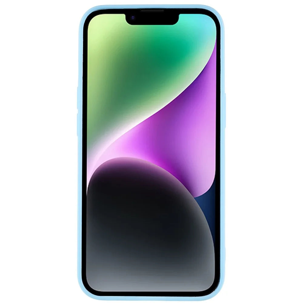 Phone Cover for iPhone 14 Plus Fingerprint Free Matte Protective TPU Phone Cover - Baby Blue - 2
