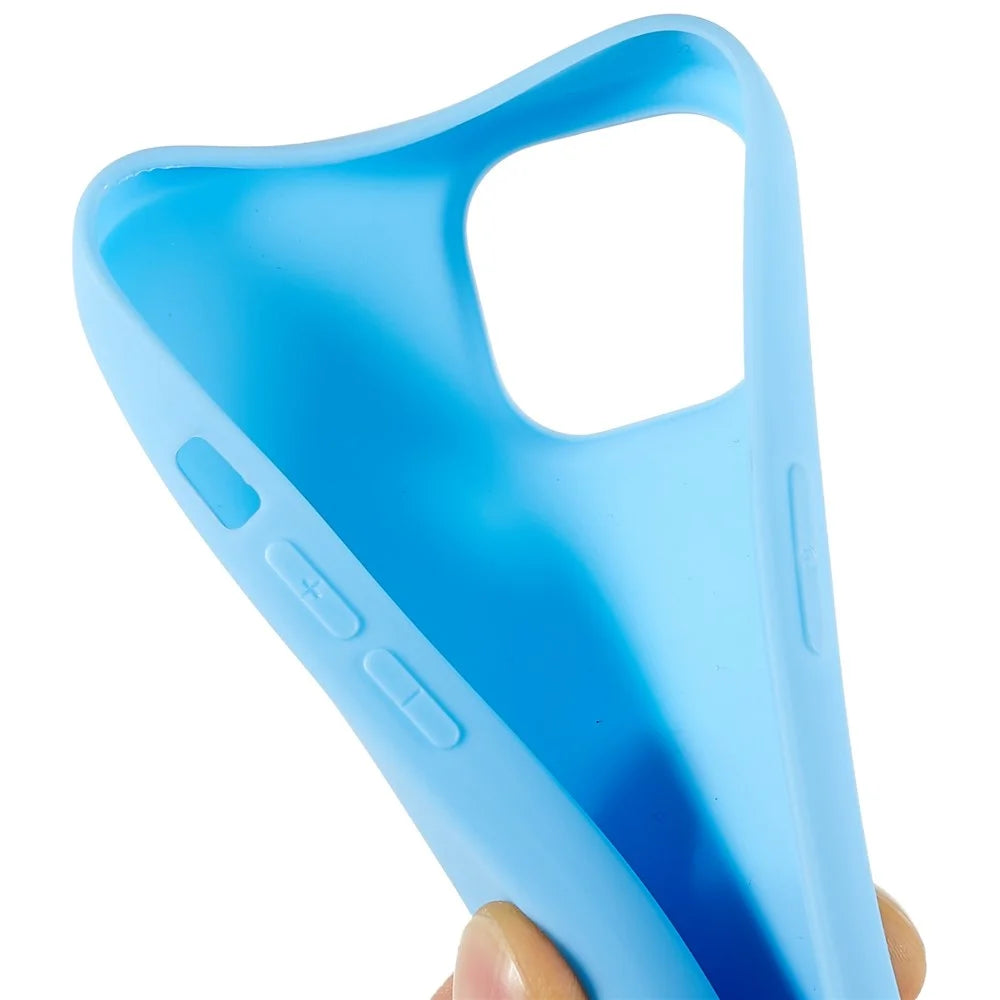 Phone Cover for iPhone 14 Plus Fingerprint Free Matte Protective TPU Phone Cover - Baby Blue - 4