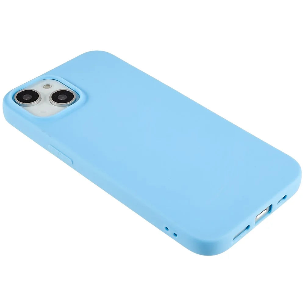 Phone Cover for iPhone 14 Plus Fingerprint Free Matte Protective TPU Phone Cover - Baby Blue - 5