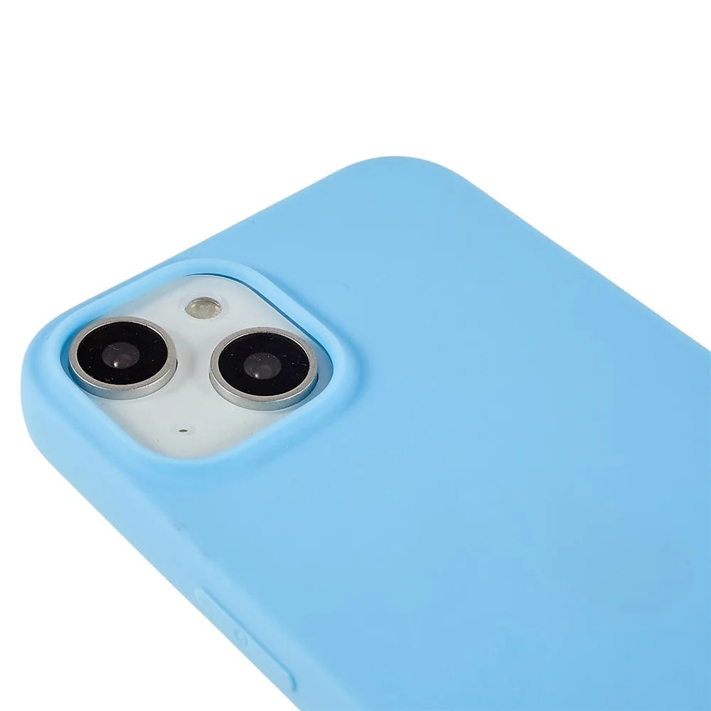 Phone Cover for iPhone 14 Plus Fingerprint Free Matte Protective TPU Phone Cover - Baby Blue - 7