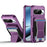 For Google Pixel 9 Pro XL Case Elastic Band Card Holder Leather + TPU Kickstand Phone Cover - Purple - 1