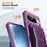 For Google Pixel 9 Pro XL Case Elastic Band Card Holder Leather + TPU Kickstand Phone Cover - Purple - 4