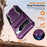 For Google Pixel 9 Pro XL Case Elastic Band Card Holder Leather + TPU Kickstand Phone Cover - Purple - 5