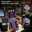 For Google Pixel 10 Pro XL Case Elastic Band Card Holder Leather + TPU Kickstand Phone Cover - Purple - 6