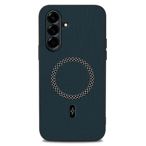Case For Samsung Galaxy A56 5G  /  A36 5G Triangle Texture PU Leather Shockproof Ultra Thin Cover - Blue - 1