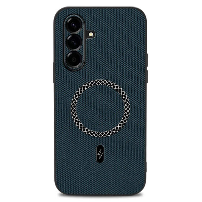 Case For Samsung Galaxy A56 5G  /  A36 5G Triangle Texture PU Leather Shockproof Ultra Thin Cover - Blue - 1