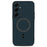 For Samsung Galaxy A35 5G Case Triangle Texture PU Leather Shockproof Ultra Thin Cover - Blue - 1