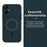 For Samsung Galaxy A08 5G / A08 4G / A07 5G Case Triangle Texture PU Leather Shockproof Ultra Thin Cover - Blue - 2