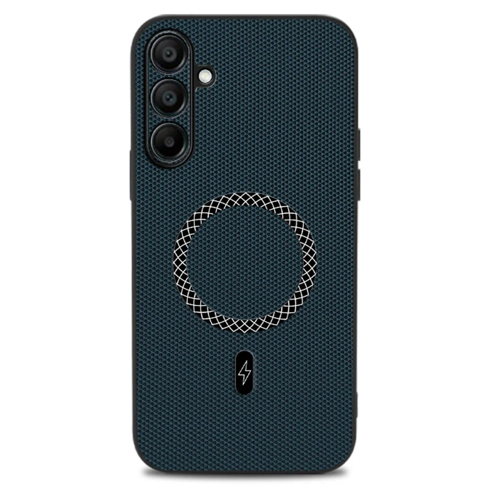 Case For Samsung Galaxy A16 5G  /  4G Triangle Texture PU Leather Shockproof Ultra Thin Cover - Blue - 1