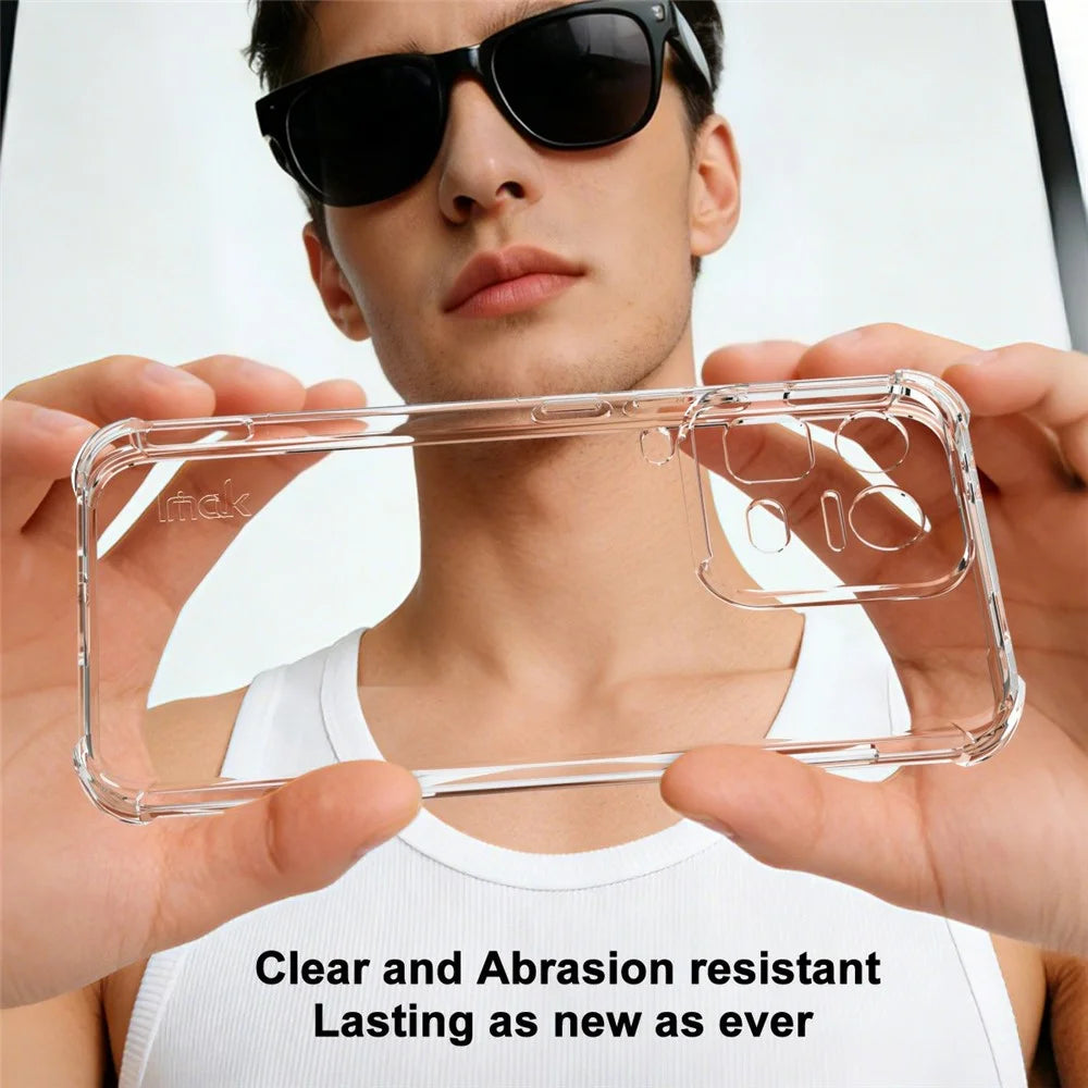 IMAK For vivo iQOO 15 Ultra 5G Case TPU Phone Cover Airbag Shockproof Protection - Transparent - 4