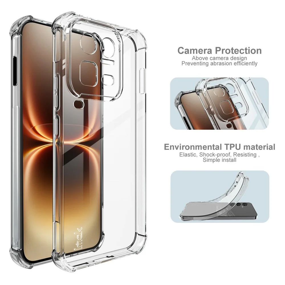 IMAK For vivo iQOO 15 Ultra 5G Case TPU Phone Cover Airbag Shockproof Protection - Transparent - 6
