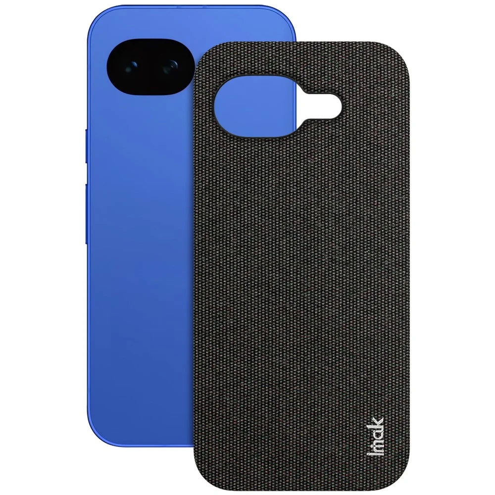 IMAK Ruiyi Series for Google Pixel 10a Case Fabric Texture Leather + PC Phone Back Cover - Black - 1