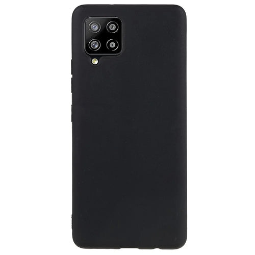 For Samsung Galaxy A42 5G Anti-scratch Slim Fit Cell Phone Cover Black Matte Flexible TPU Case - 1