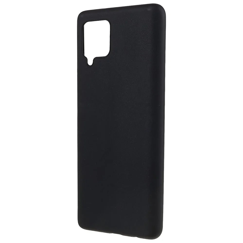 For Samsung Galaxy A42 5G Anti-scratch Slim Fit Cell Phone Cover Black Matte Flexible TPU Case - 3