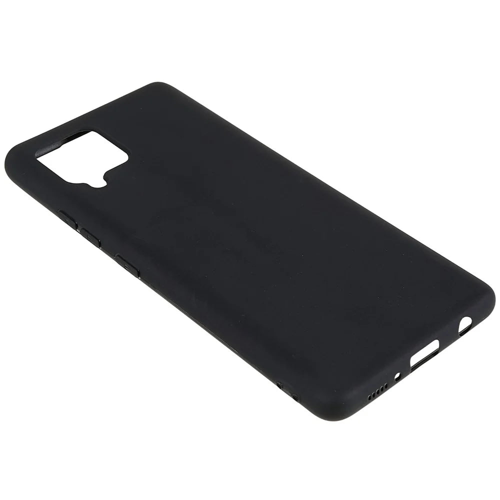 For Samsung Galaxy A42 5G Anti-scratch Slim Fit Cell Phone Cover Black Matte Flexible TPU Case - 4