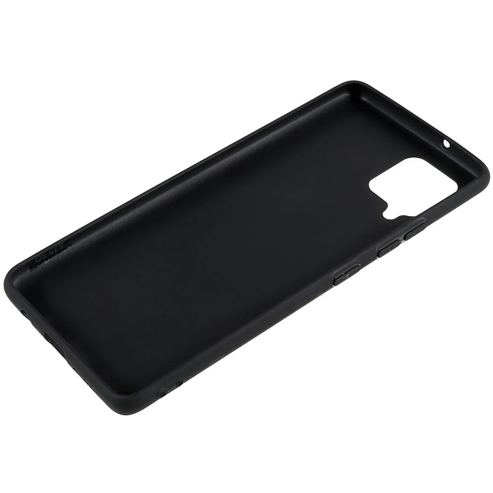 For Samsung Galaxy A42 5G Anti-scratch Slim Fit Cell Phone Cover Black Matte Flexible TPU Case - 6