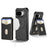For Google Pixel 10a Magnetic Case Detachable Card Slot Kickstand Leather + TPU Phone Cover - Black - 1