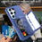 For Samsung Galaxy S26 Ultra Case with Card Holder  /  Mirror  /  Kickstand TPU + PC Phone Back Cover - Dark Blue - 4