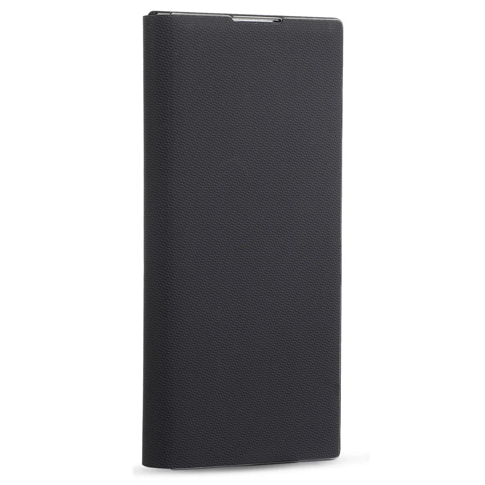 For Samsung Galaxy Z Fold7 5G Magnetic Phone Case PC + Technical Fabric Texture Wallet Flip Cover - Black - 6