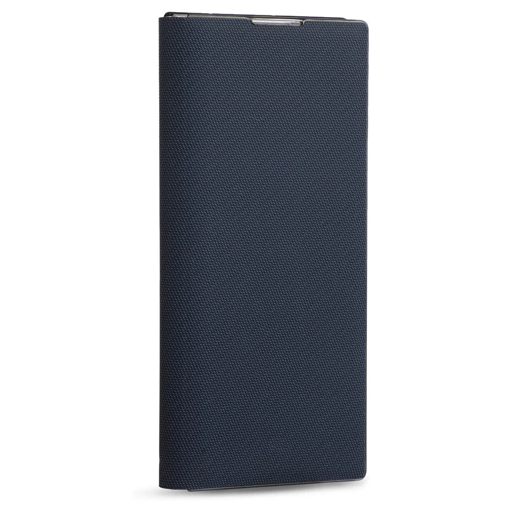 For Samsung Galaxy Z Fold7 5G Magnetic Case with Detachable Card Holder Kickstand PC Tech Fabric Flip Cover - Sapphire - 2