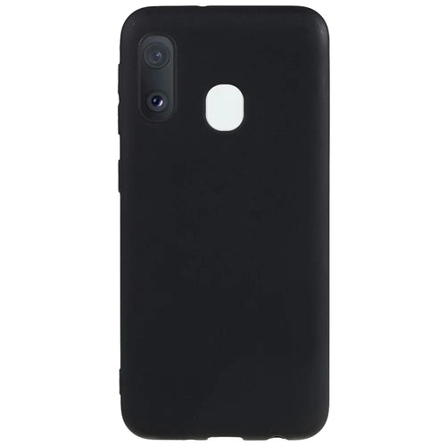 For Samsung Galaxy A20e Raised Bezel Protection Phone Case Black Matte Flexible TPU Protective Cell Phone Cover - 1