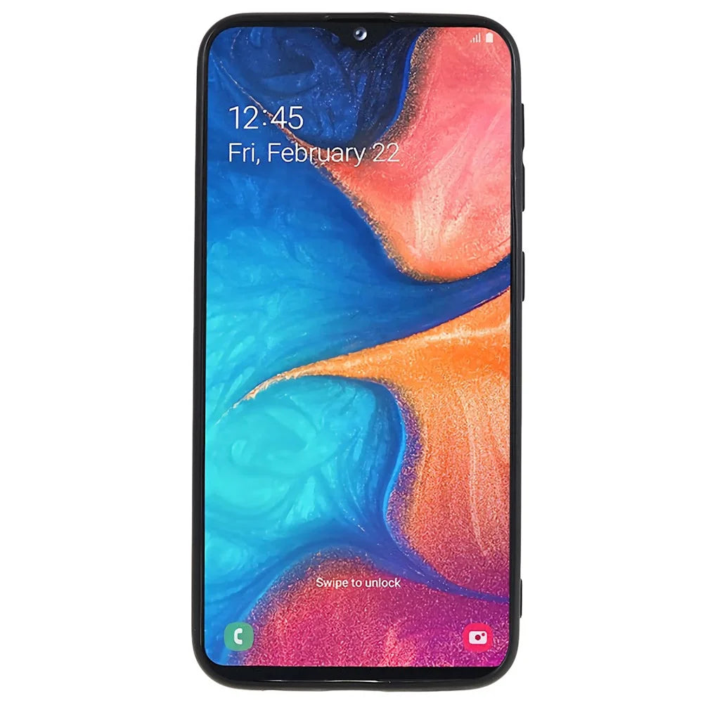 For Samsung Galaxy A20e Raised Bezel Protection Phone Case Black Matte Flexible TPU Protective Cell Phone Cover - 2
