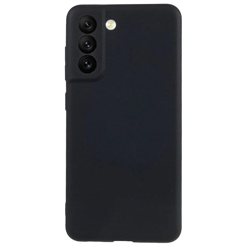 For Samsung Galaxy S21 FE 5G Anti-Scratch Dustproof Cell Phone Cover Matte Flexible TPU Phone Case - Black - 1