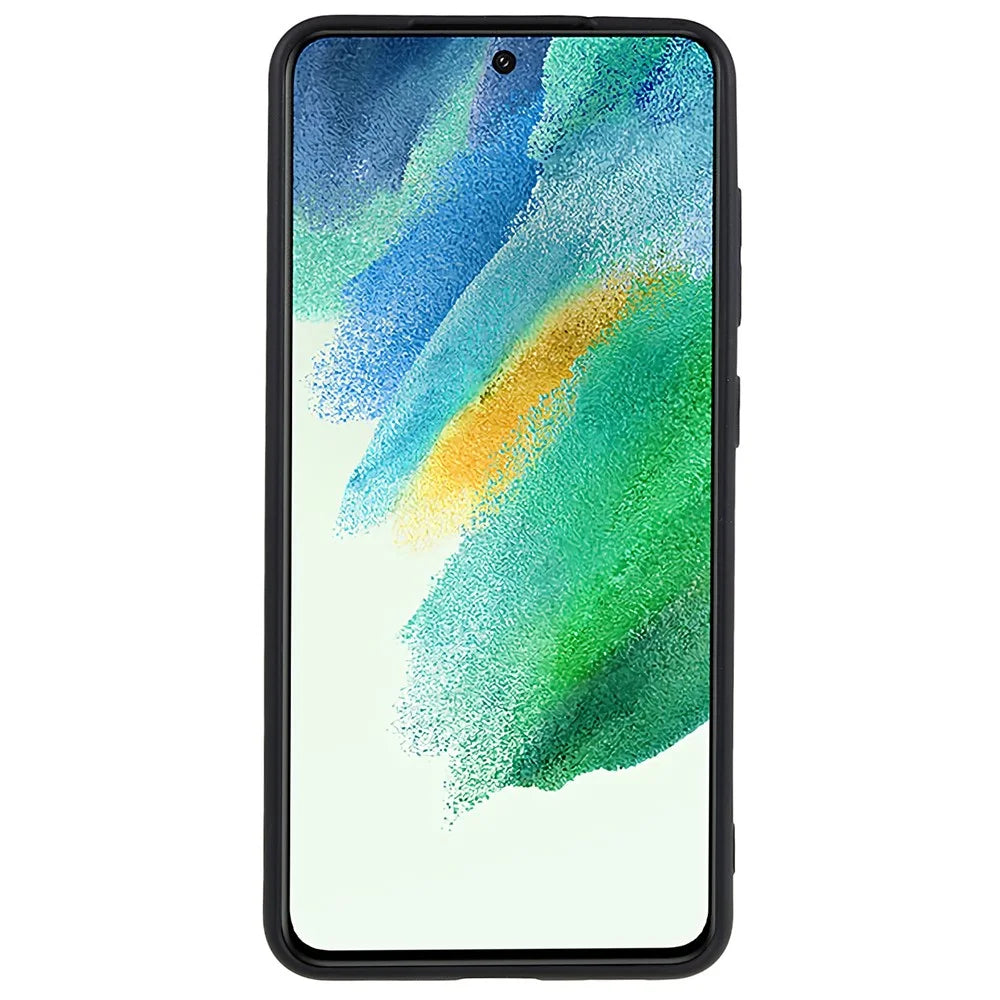 For Samsung Galaxy S21 FE 5G Anti-Scratch Dustproof Cell Phone Cover Matte Flexible TPU Phone Case - Black - 2