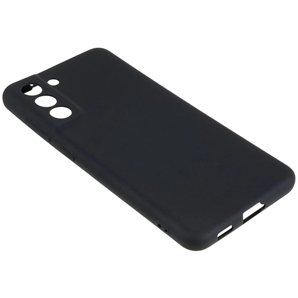 For Samsung Galaxy S21 FE 5G Anti-Scratch Dustproof Cell Phone Cover Matte Flexible TPU Phone Case - Black - 4