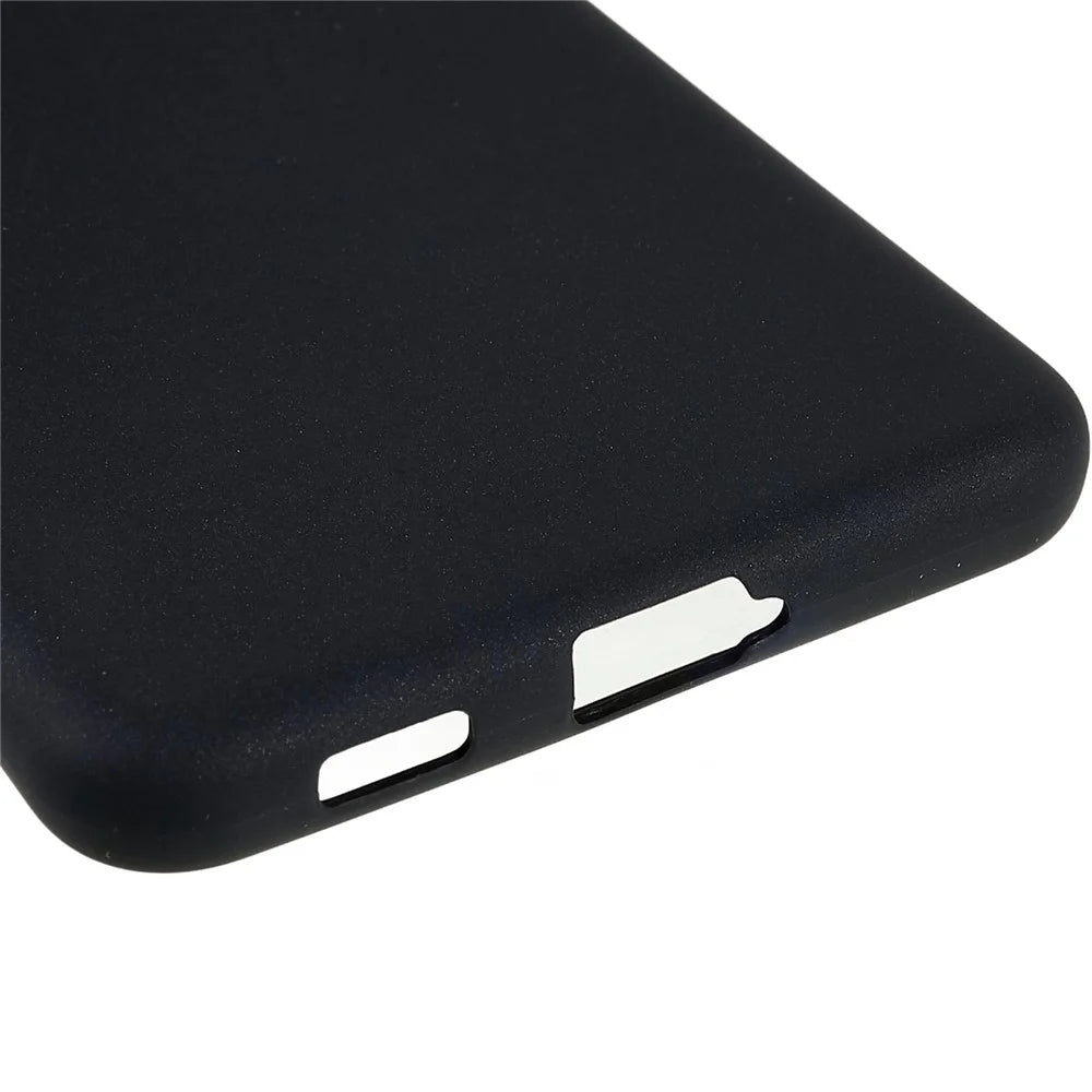 For Samsung Galaxy S21 FE 5G Anti-Scratch Dustproof Cell Phone Cover Matte Flexible TPU Phone Case - Black - 5