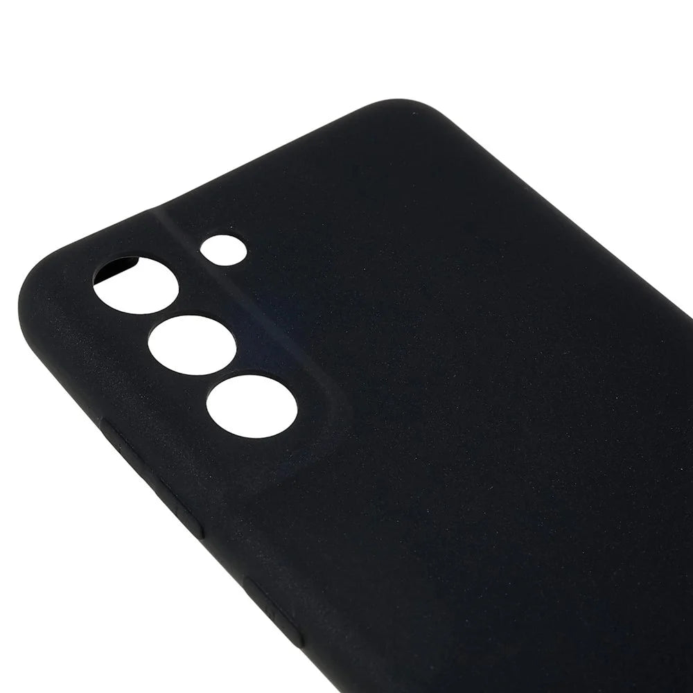 For Samsung Galaxy S21 FE 5G Anti-Scratch Dustproof Cell Phone Cover Matte Flexible TPU Phone Case - Black - 6