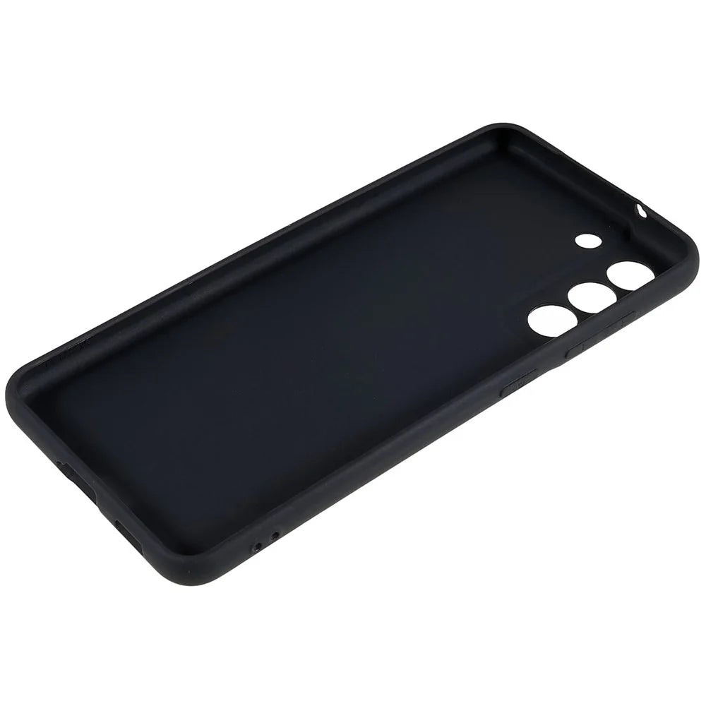 For Samsung Galaxy S21 FE 5G Anti-Scratch Dustproof Cell Phone Cover Matte Flexible TPU Phone Case - Black - 7