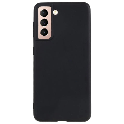 Back Shell for Samsung Galaxy S21 4G / 5G Shockproof TPU Phone Case Fingerprint Free Matte Protective Cover - Black - 1