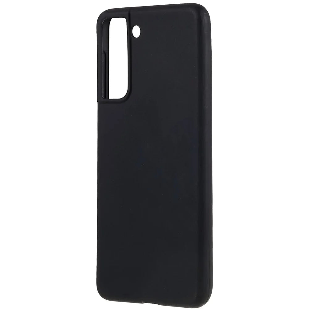 Back Shell for Samsung Galaxy S21 4G / 5G Shockproof TPU Phone Case Fingerprint Free Matte Protective Cover - Black - 3