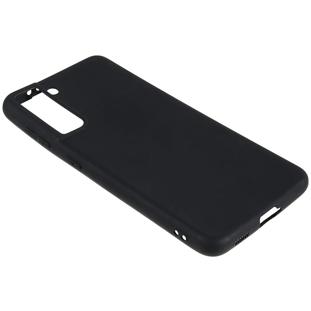 Back Shell for Samsung Galaxy S21 4G / 5G Shockproof TPU Phone Case Fingerprint Free Matte Protective Cover - Black - 4