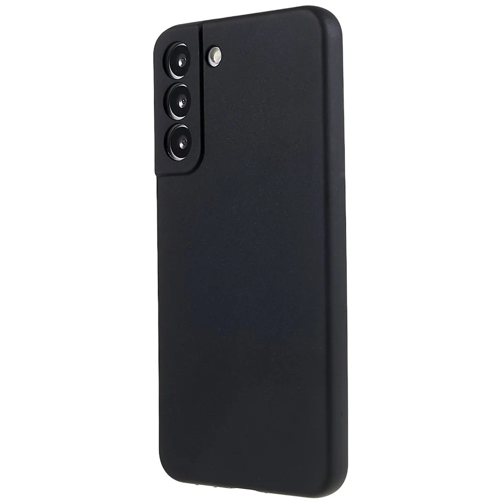 For Samsung Galaxy S22 5G Matte Phone Case Cell Phone Soft TPU Protective Back Cover - Black - 3